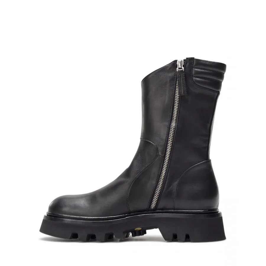 Mujeres Botines POMME D'OR 2882A Seta Nero Cuero Negro