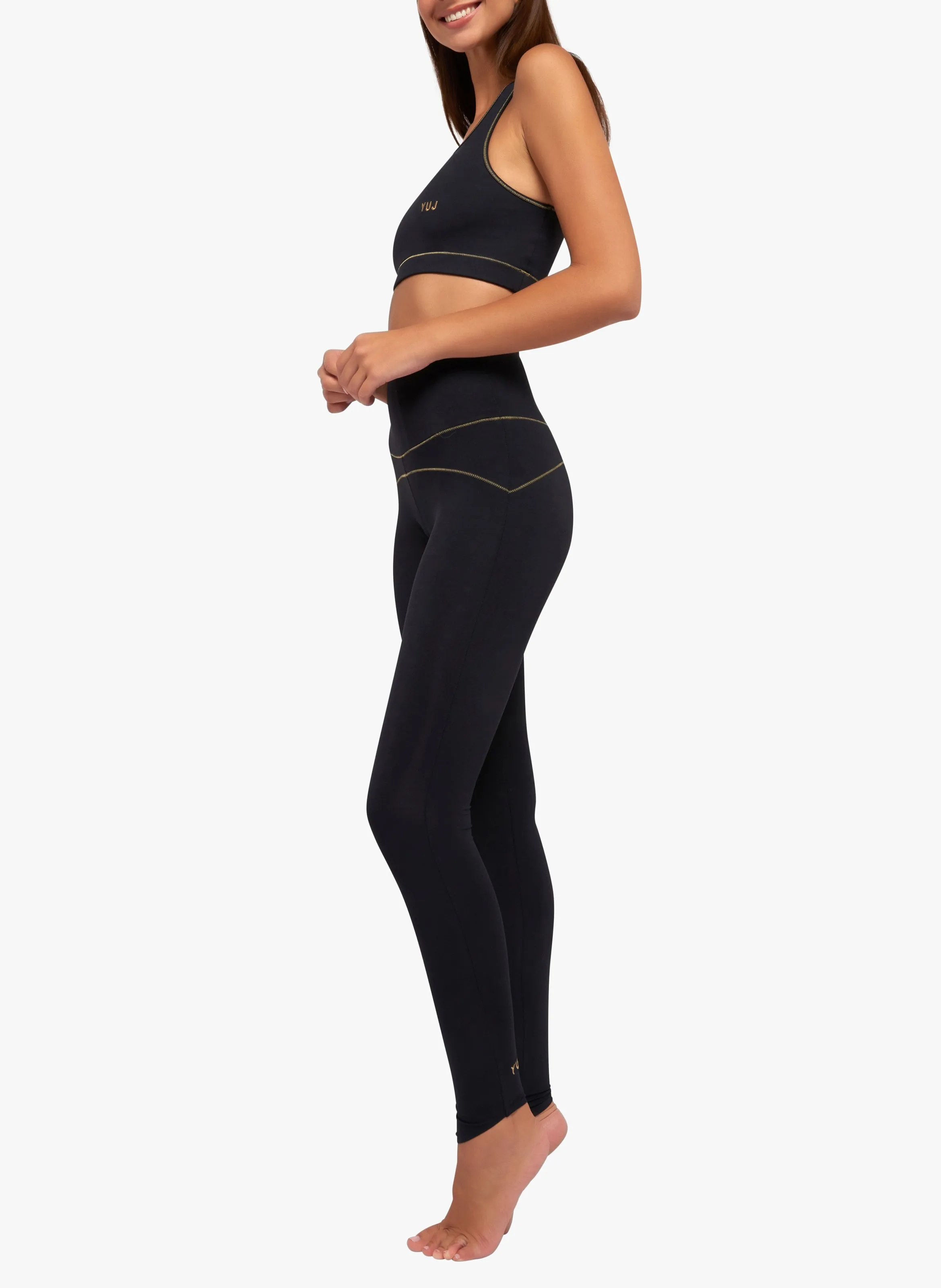 MULADHARA  LEGGING DE TALLE ALTO EN NEGRO