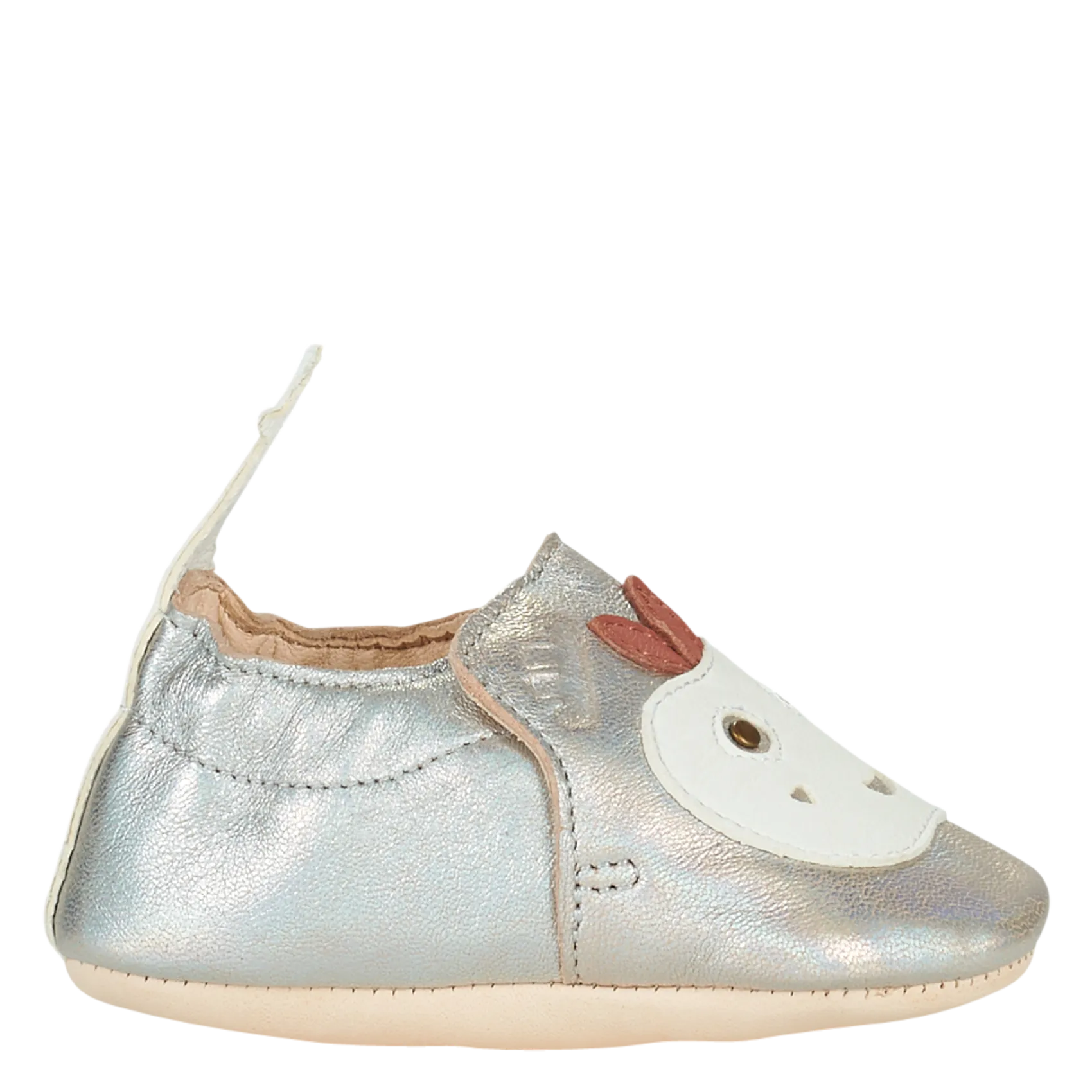 MY BLUMOO POMME  ZAPATILLAS DE CASA DE PIEL EN PLATA
