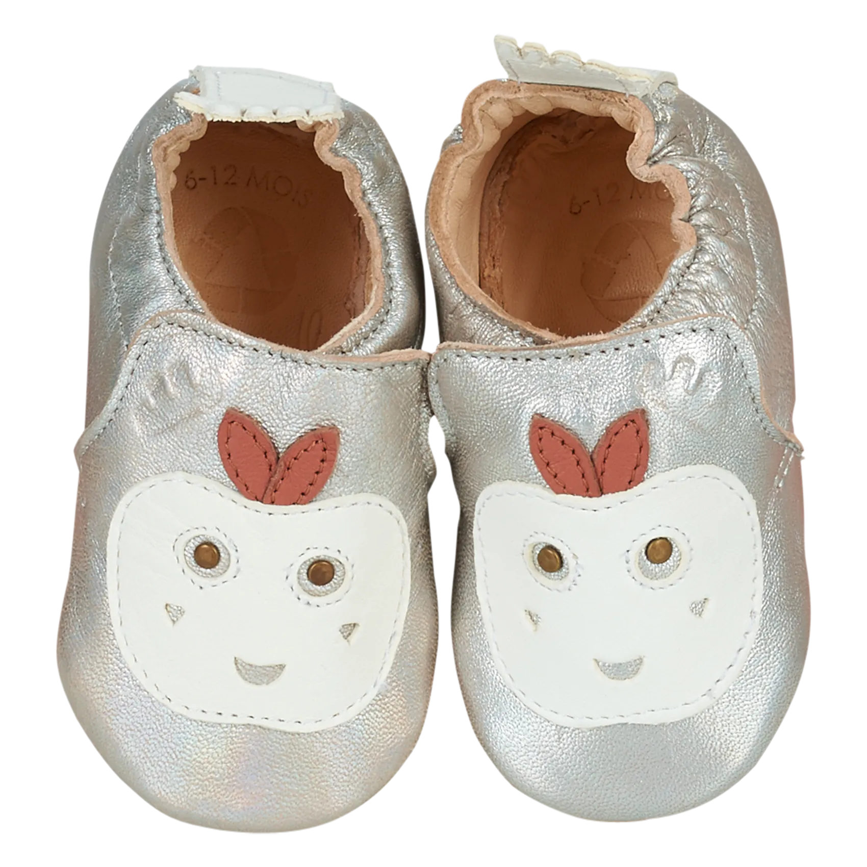 MY BLUMOO POMME  ZAPATILLAS DE CASA DE PIEL EN PLATA