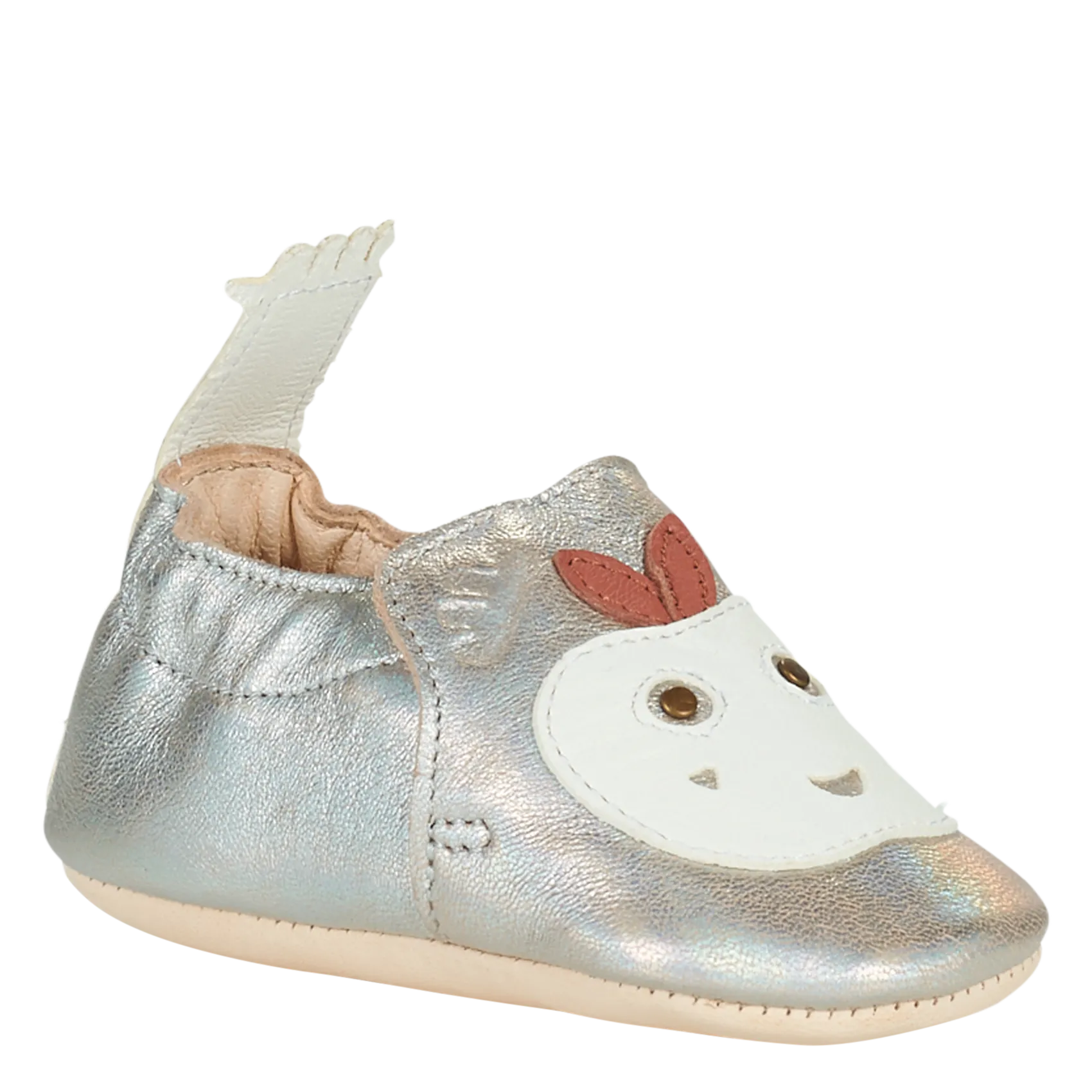 MY BLUMOO POMME  ZAPATILLAS DE CASA DE PIEL EN PLATA