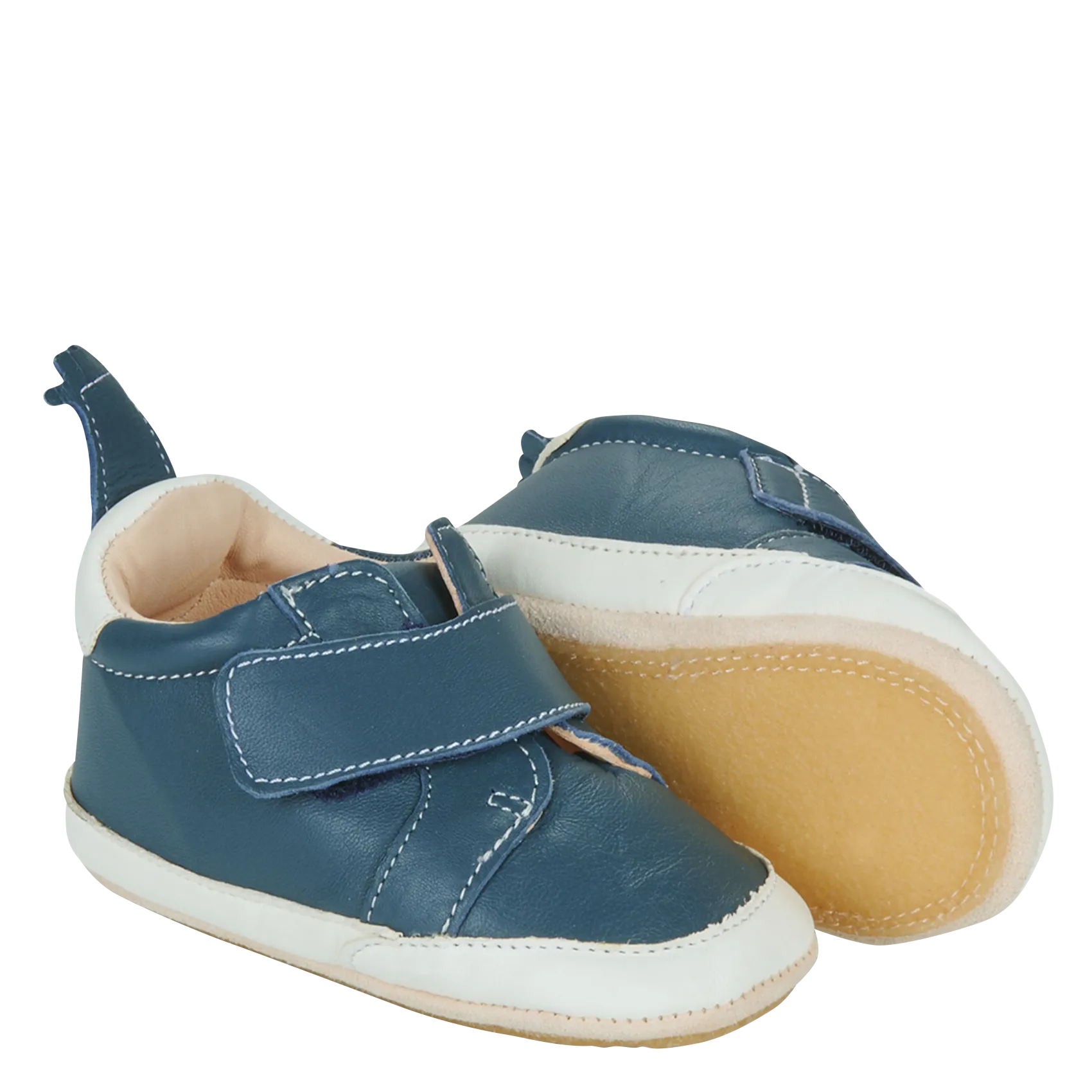 MY BLUMOO  ZAPATILLAS DE CASA DE PIEL EN AZUL