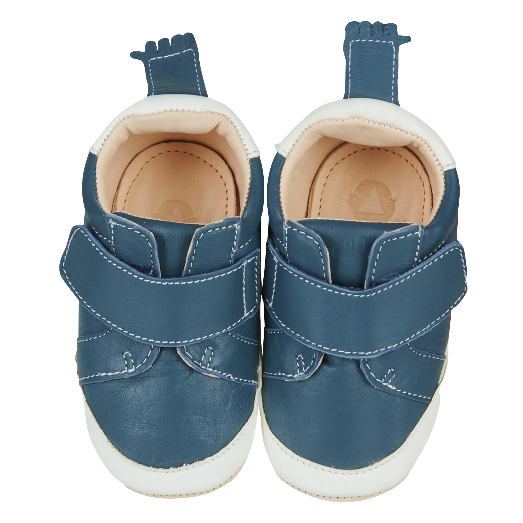 MY BLUMOO  ZAPATILLAS DE CASA DE PIEL EN AZUL