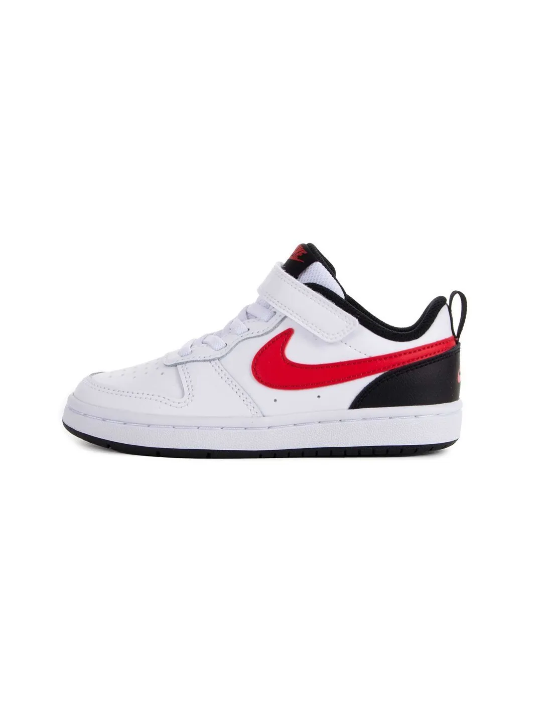 NIKE  ZAPATILLAS BLANCO, NEGRO Y ROJO COURT BOROUGH LOW 2 (PSV) BEBé