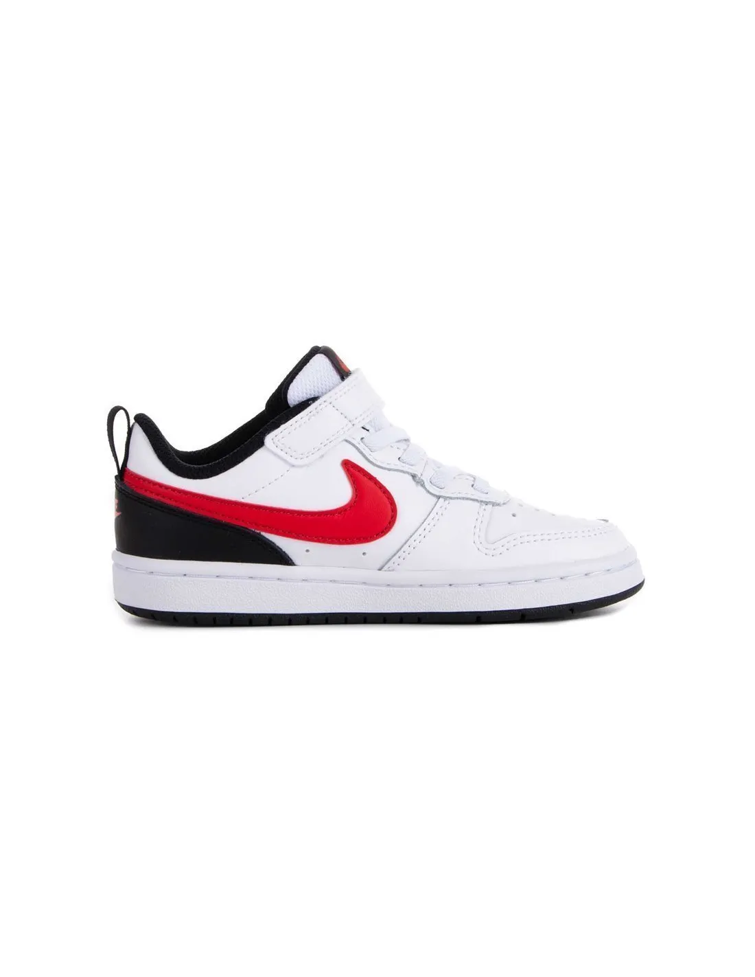 NIKE  ZAPATILLAS BLANCO, NEGRO Y ROJO COURT BOROUGH LOW 2 (PSV) BEBé