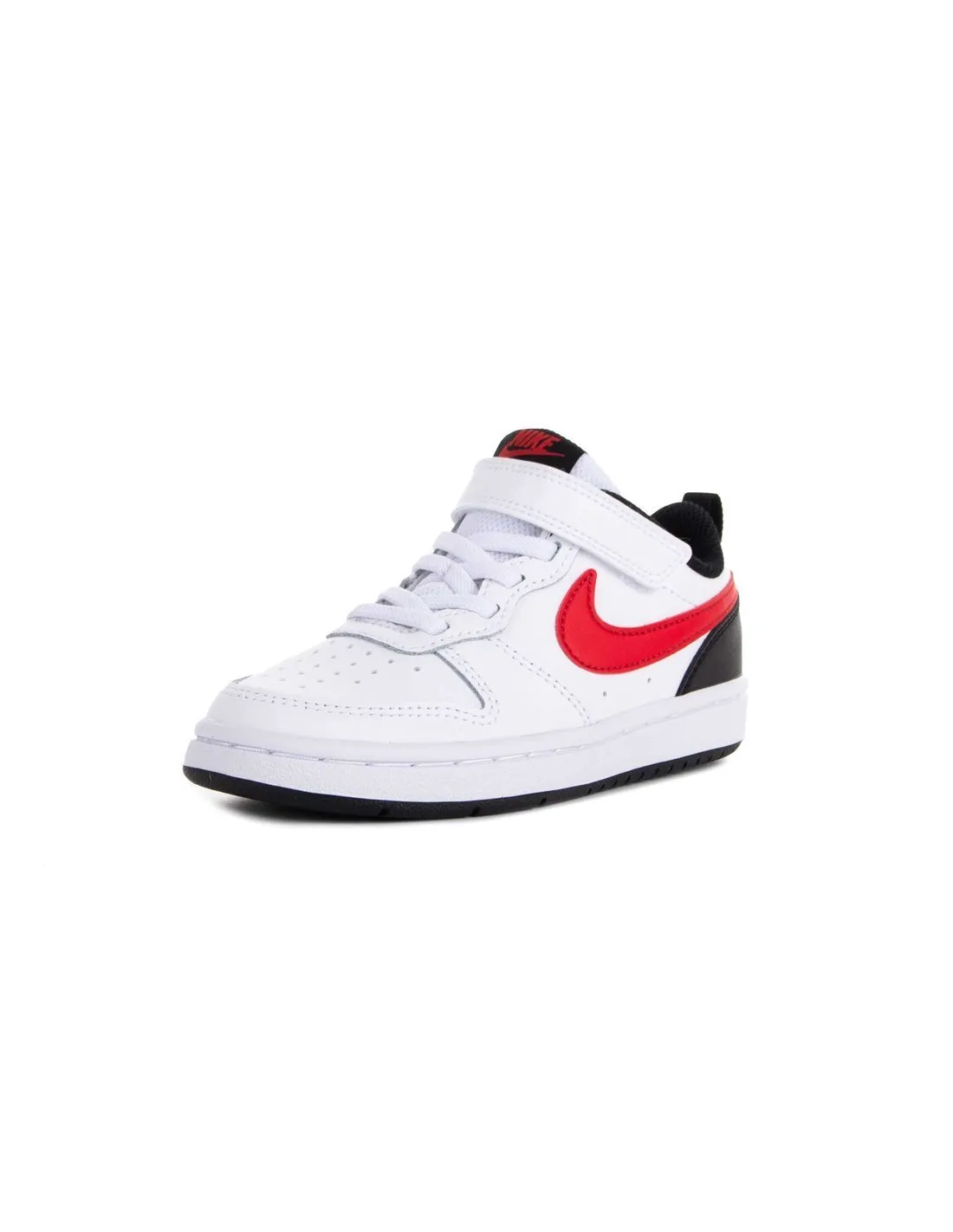 NIKE  ZAPATILLAS BLANCO, NEGRO Y ROJO COURT BOROUGH LOW 2 (PSV) BEBé
