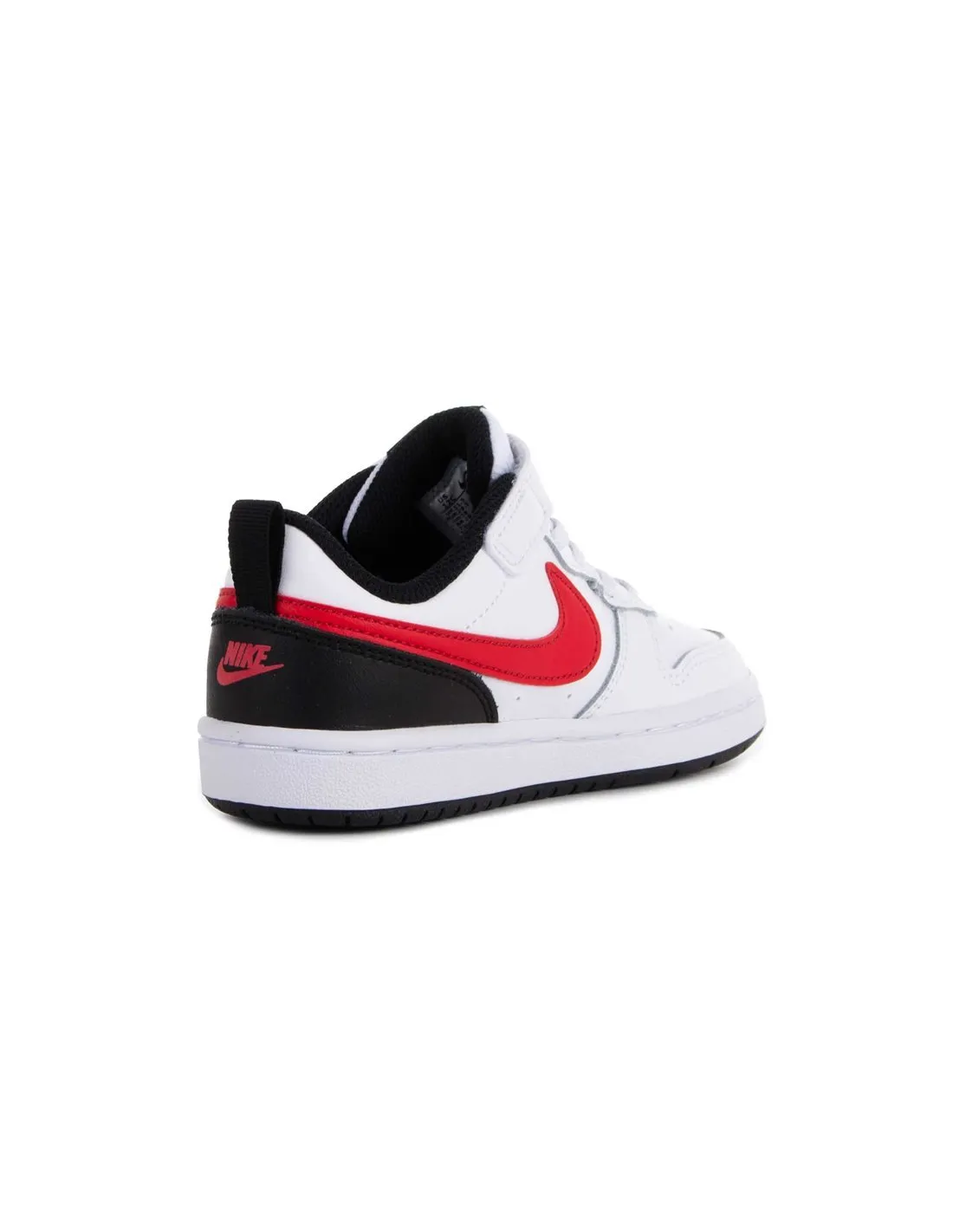 NIKE  ZAPATILLAS BLANCO, NEGRO Y ROJO COURT BOROUGH LOW 2 (PSV) BEBé