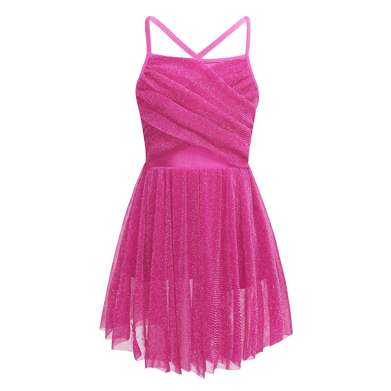Niños Niñas Tul brillante Malla Ballet Danza Tutu Gimnasia Leotardo Shiny Disfraces de Danza Lírica