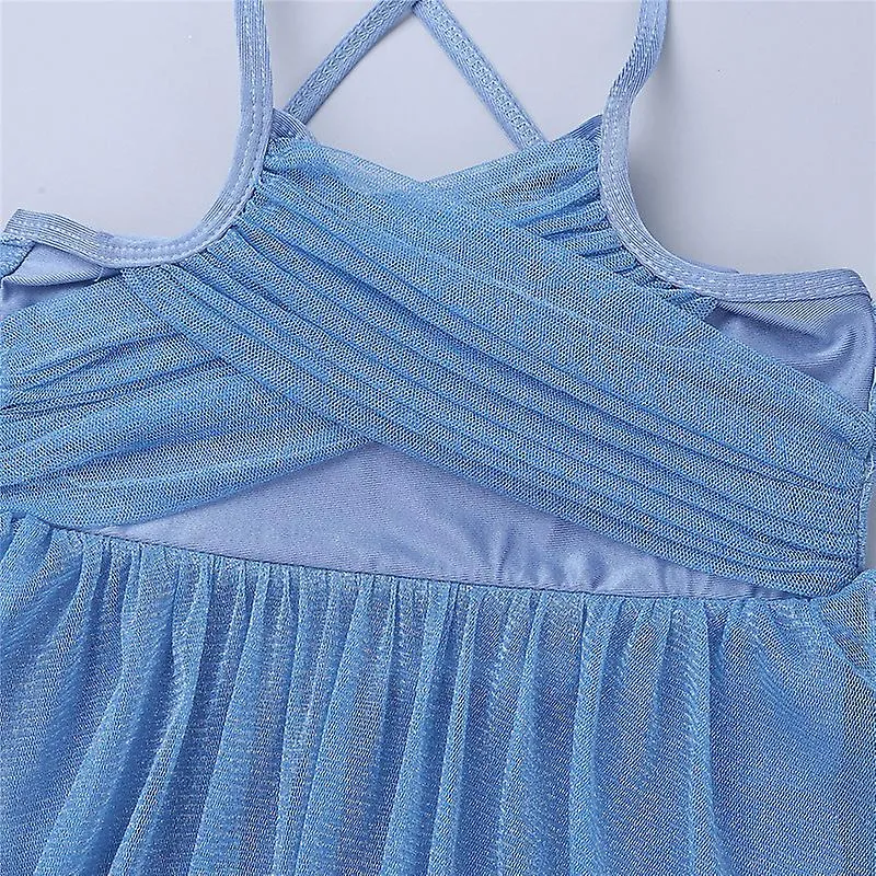 Niños Niñas Tul brillante Malla Ballet Danza Tutu Gimnasia Leotardo Shiny Disfraces de Danza Lírica
