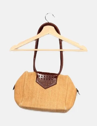 NoName Bolso de hombro rafia