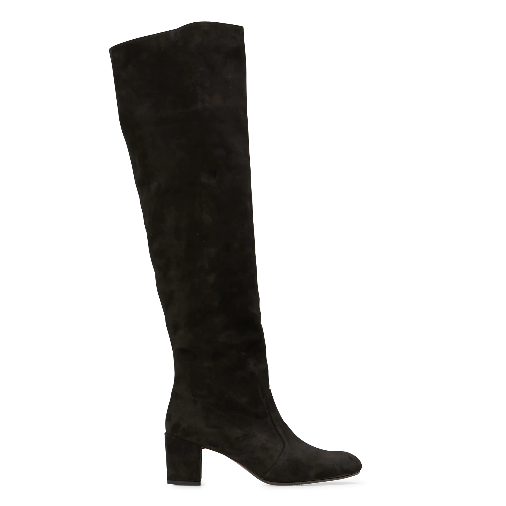 NUNATON41  BOTAS ALTAS DE PIEL ATERCIOPELADA EN NEGRO