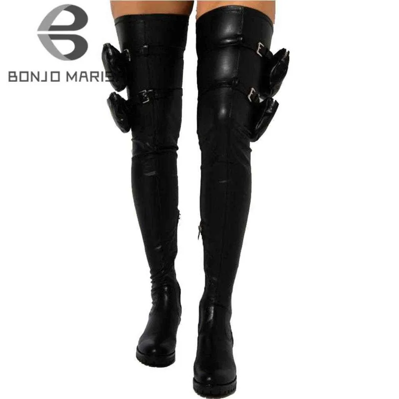 Nuevas bolsas de diseño de marca bolsas de bolsillo Botas altas Mujeres Zipper Casco Casual Sexy Fashion de alta calidad sobre l