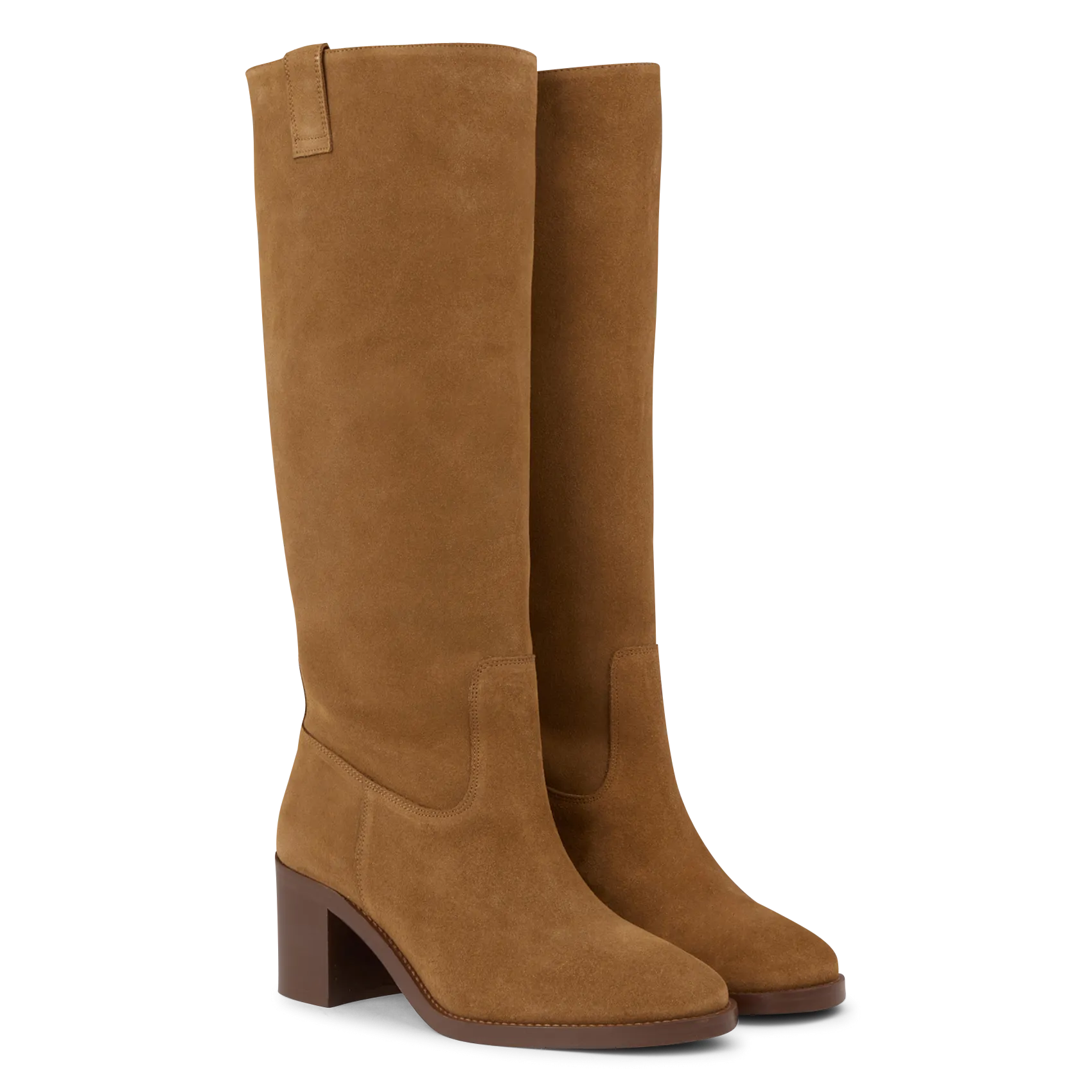 N°510  BOTAS ALTAS DE PIEL EN CAQUI