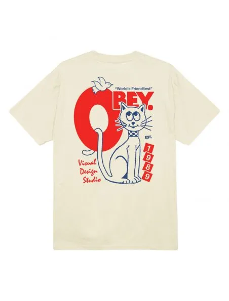 OBEY Camiseta World Friendliest Hombre Cream