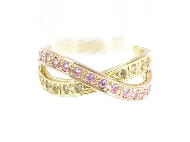 Otras joyas & Other Stories Anillo de oro amarillo K18 con zafiro rosa 11.5 en excelente estado Dorado 