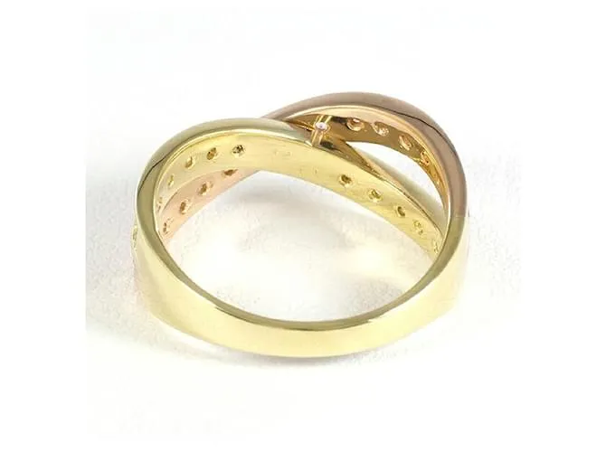 Otras joyas & Other Stories Anillo de oro amarillo K18 con zafiro rosa 11.5 en excelente estado Dorado 