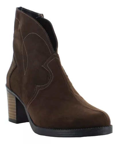 Palazio Bota Vaquera Tacon Moda Casual Cierre Mujer 86503