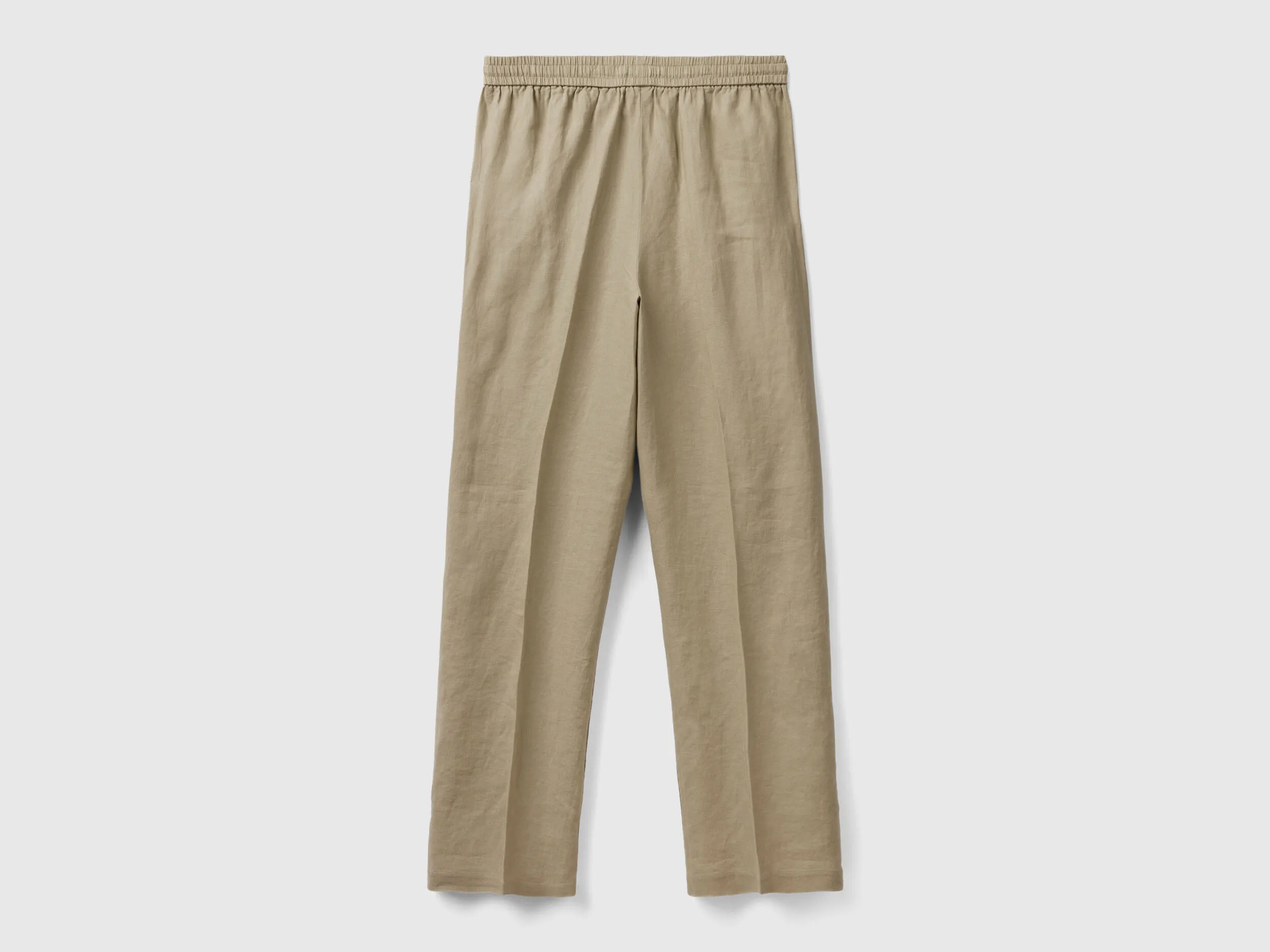 Pantalón de 100 % lino con elástico