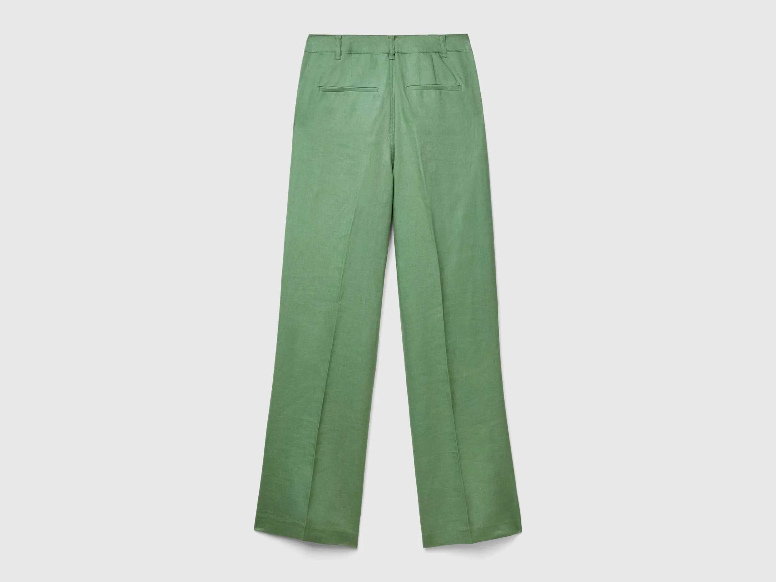 Pantalón recto de puro lino