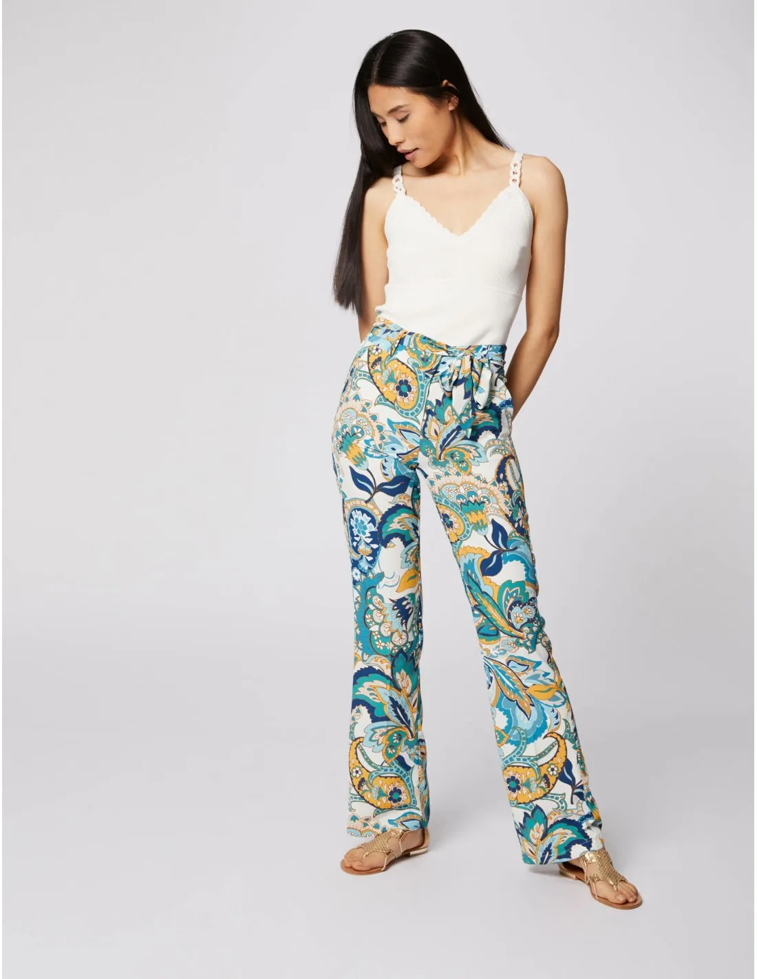 PANTALON FLUIDO MORGAN PINGA ESTAMPADO