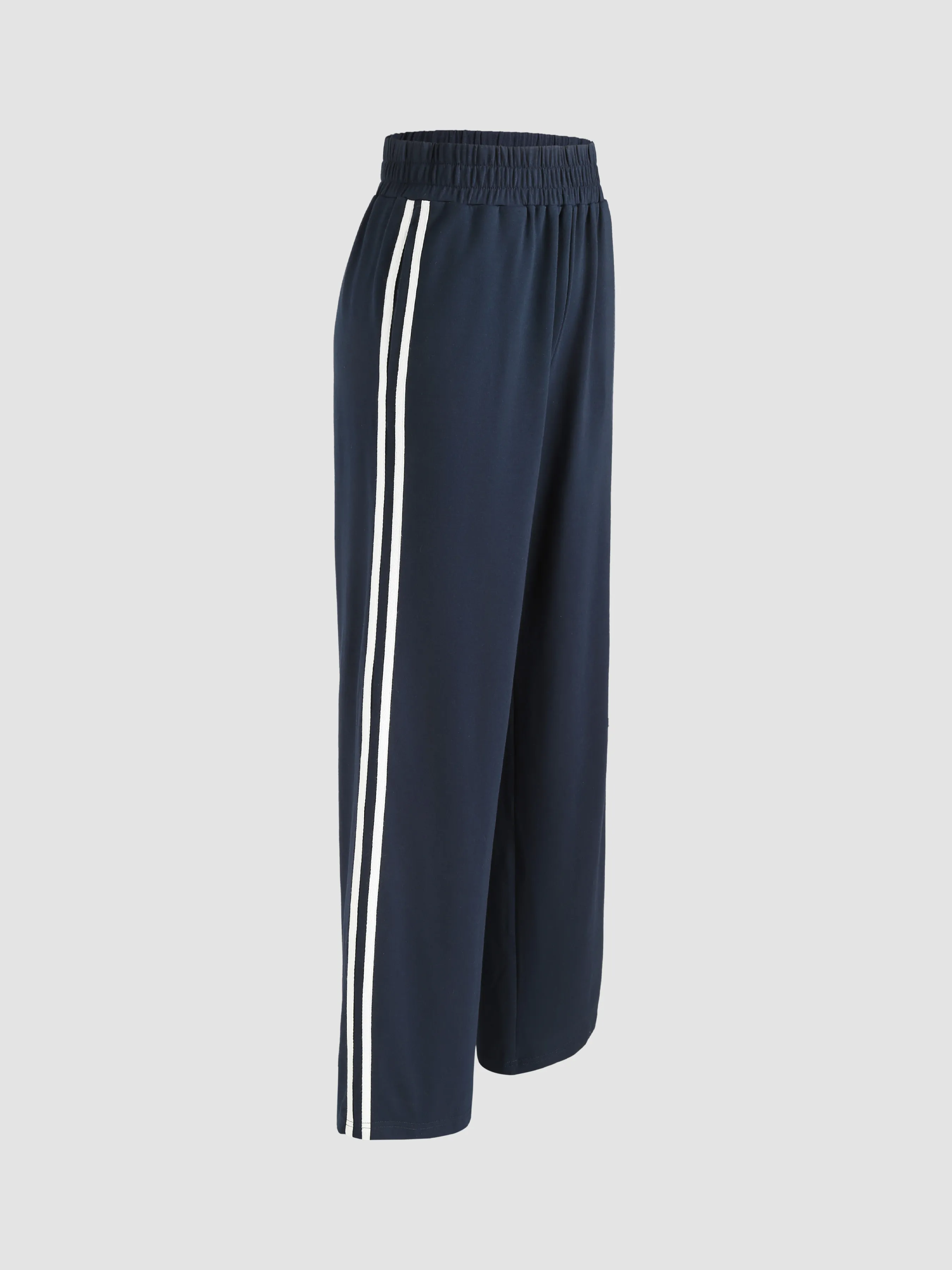  Pantalones de chándal con cintura elástica y ribete contrastante