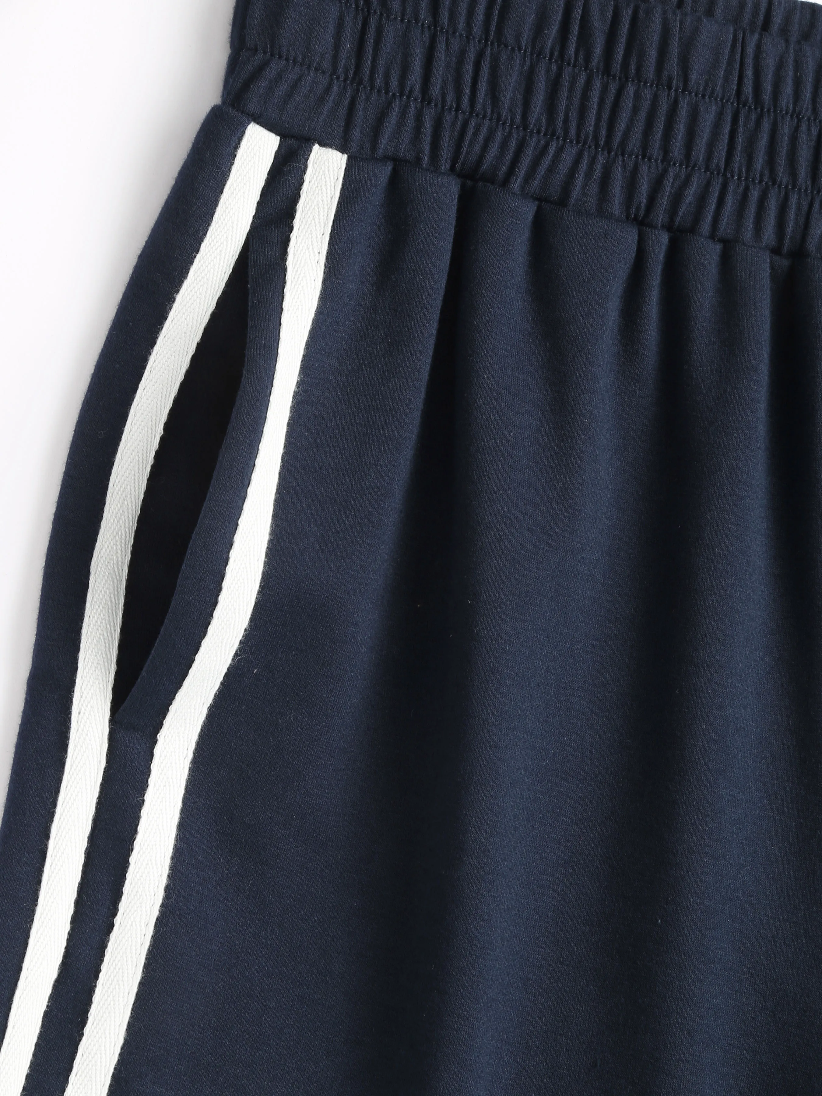  Pantalones de chándal con cintura elástica y ribete contrastante