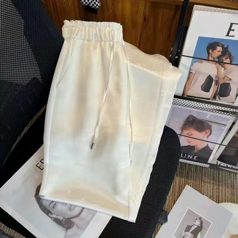Pantalones de diseño para mujeres Pantalones de lujo High Elastic Pant Damas de la cintura LOGO Ropa impresa Pantalones de chánd