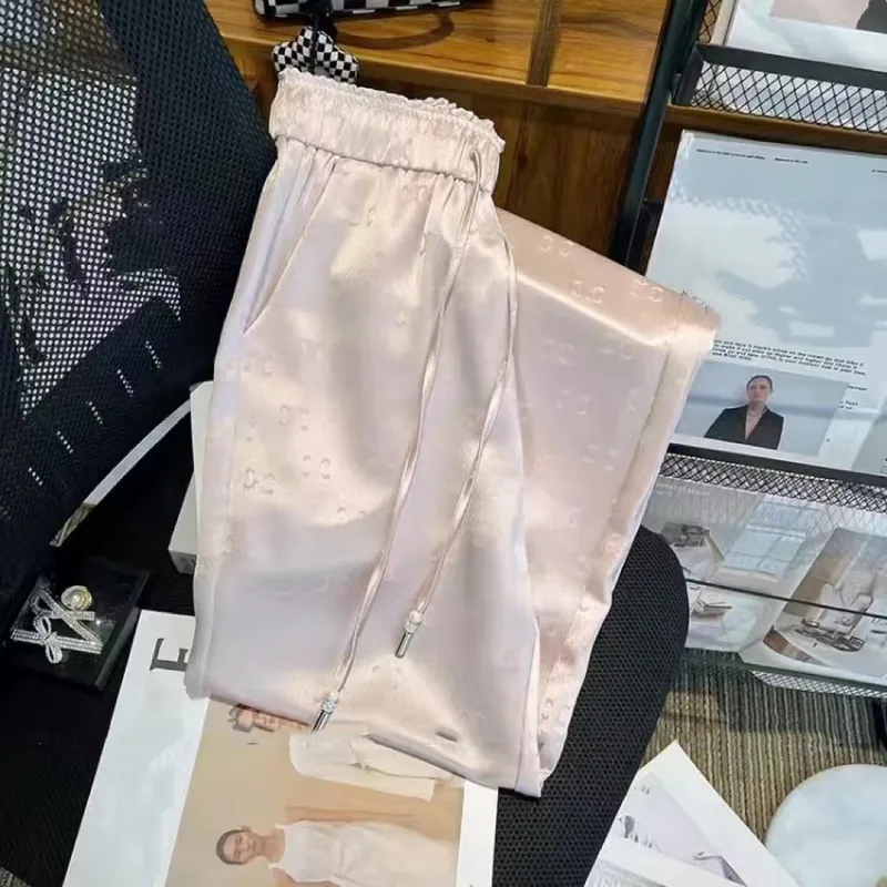 Pantalones de diseño para mujeres Pantalones de lujo High Elastic Pant Damas de la cintura LOGO Ropa impresa Pantalones de chánd