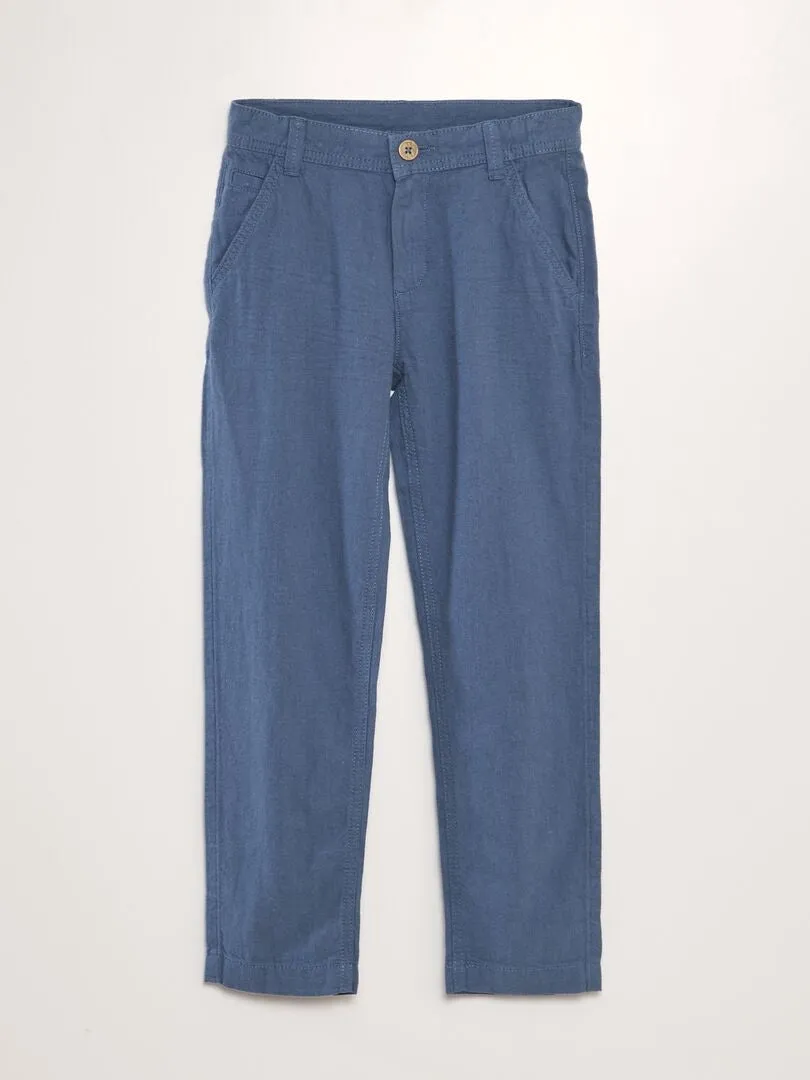 PANTALóN CHINO LIGERO  AZUL