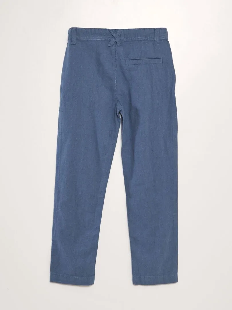 PANTALóN CHINO LIGERO  AZUL