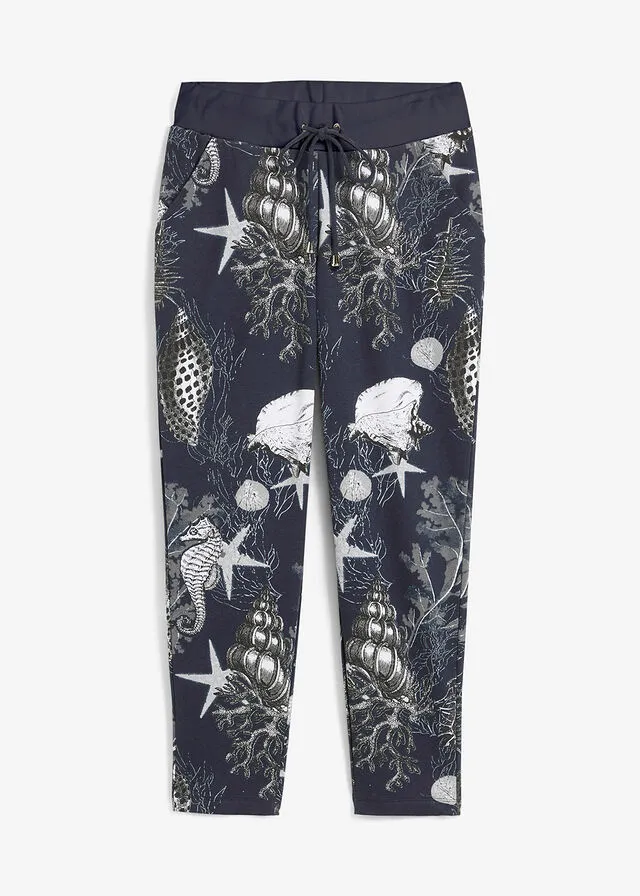 Pantalón de chándal Azul marino + blanco lana