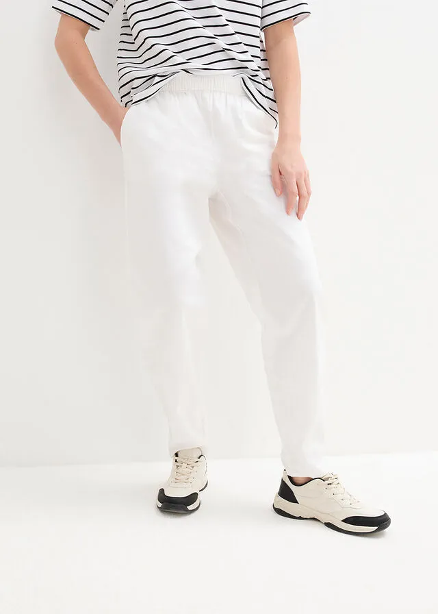 Pantalón de lino Blanco