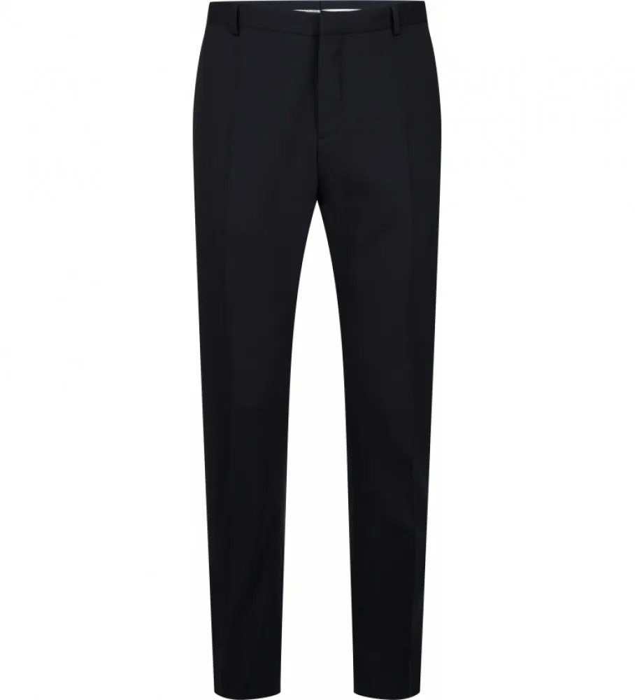 Pantalón de traje de lana Slim marino