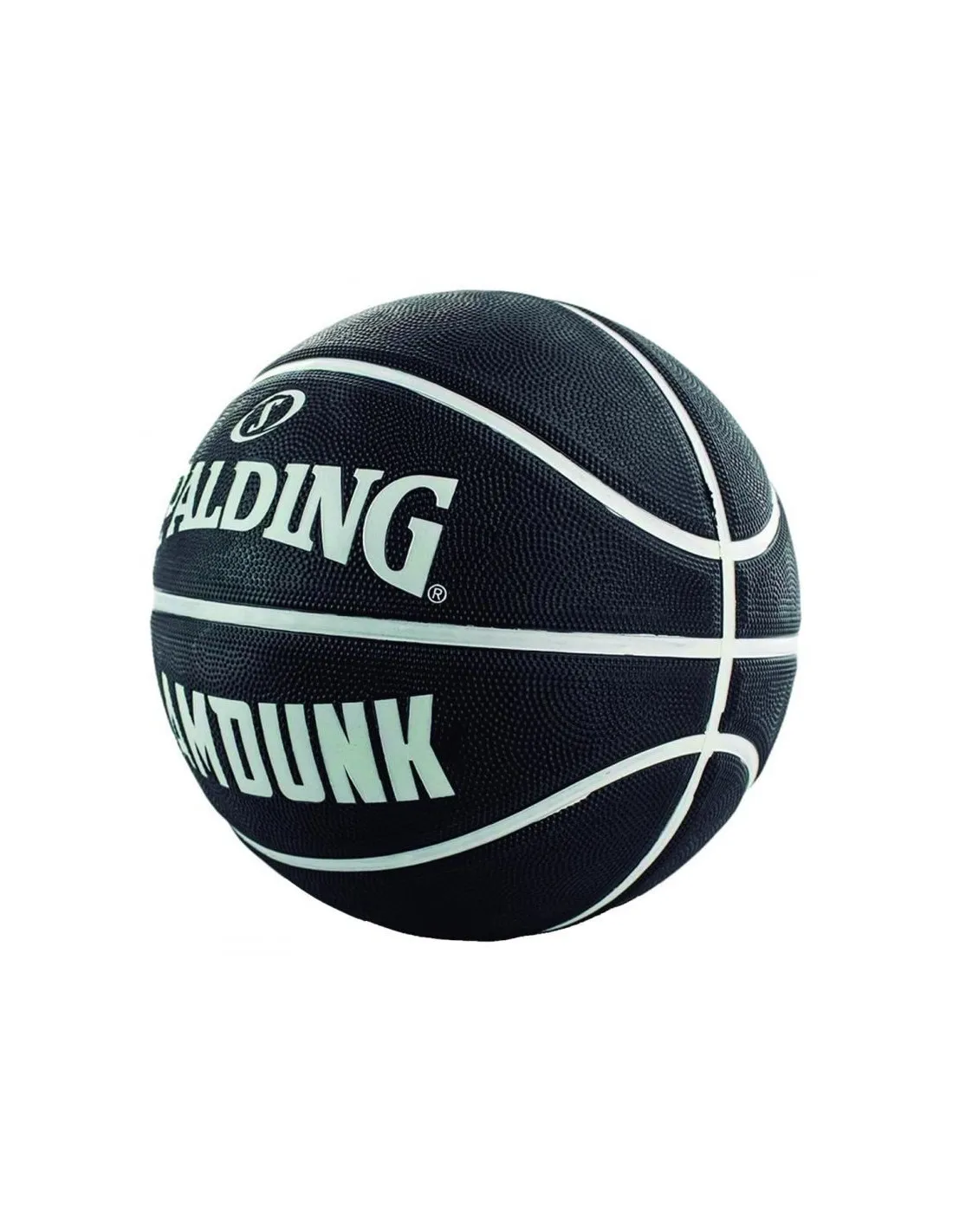 Pelota de Baloncesto Spalding Slam Dunk Black White Sz5 Rubber