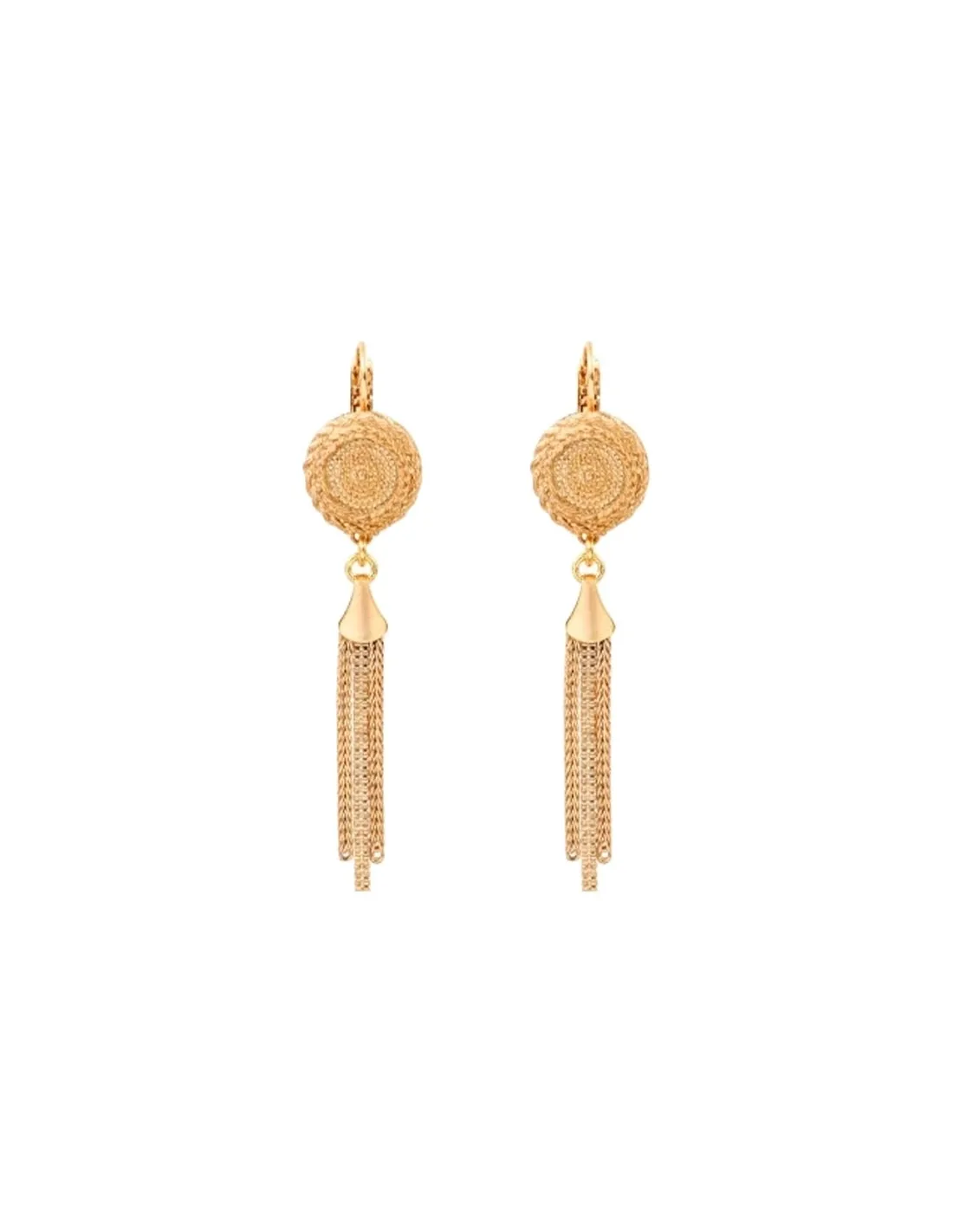 Pendientes finos de metal bañado en oro