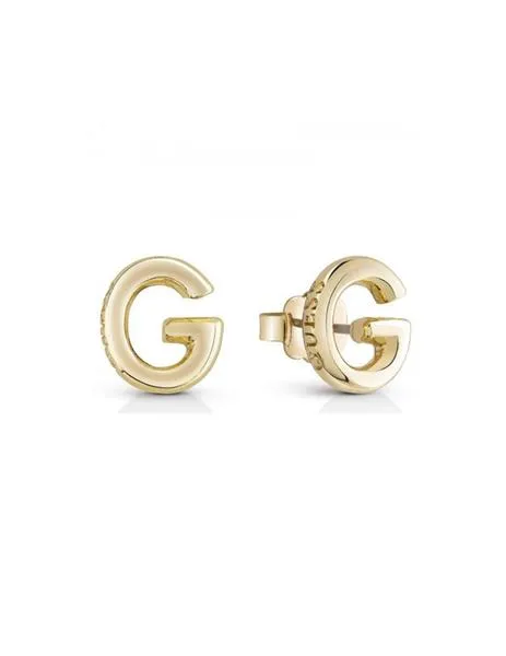 pendientes guess g dorados