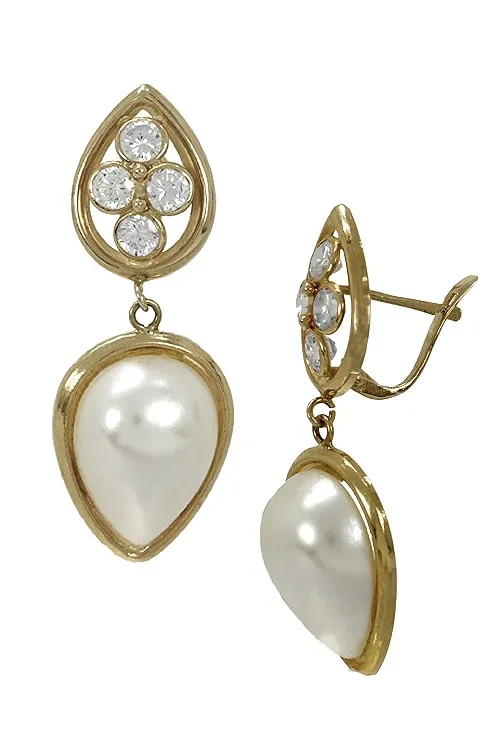 PENDIENTES ORO 18K Y PERLAS PRECIO OUTLET JOYERíA 025_B02655