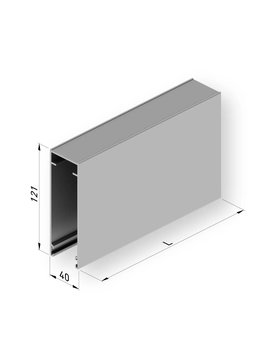 PERFIL GUIA CORTAVIENTOS ALUMINIO BLANCO 4 METROSGAVIOTA
