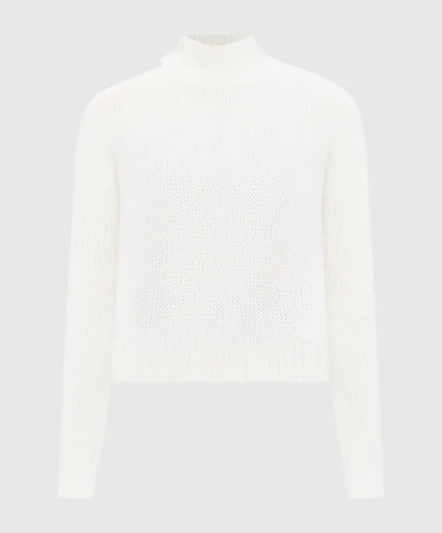 Peserico White angora turtleneck sweater