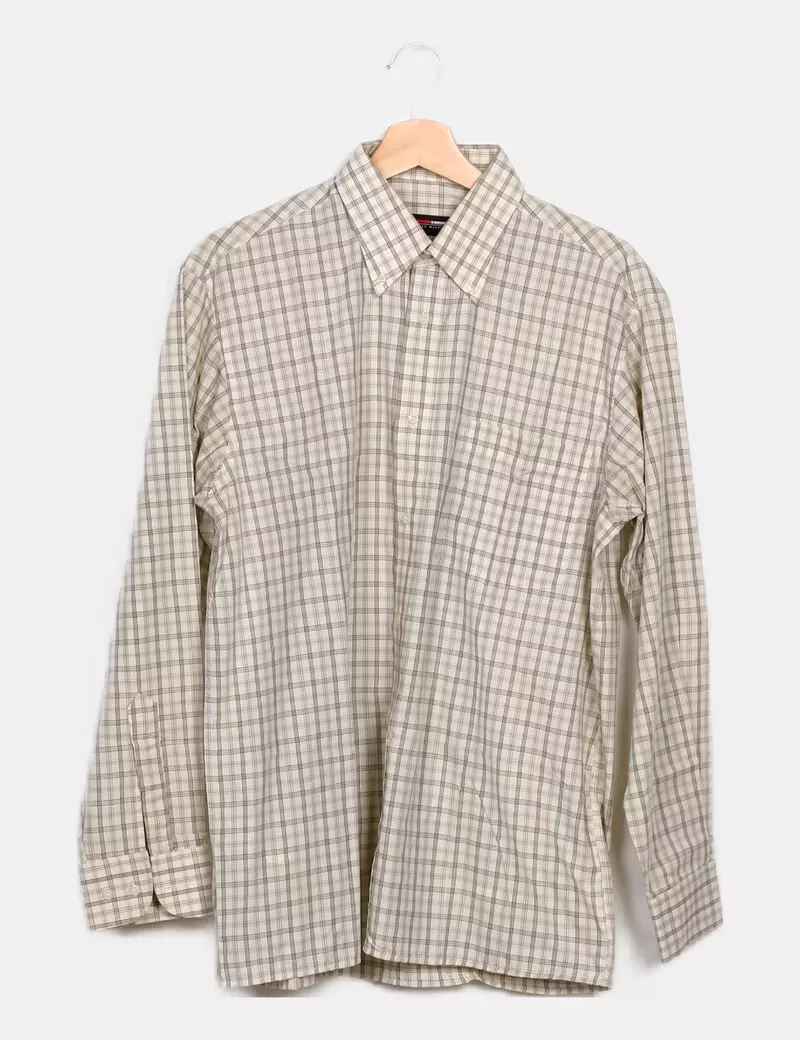 Peter Michael Camisa verde cuadros