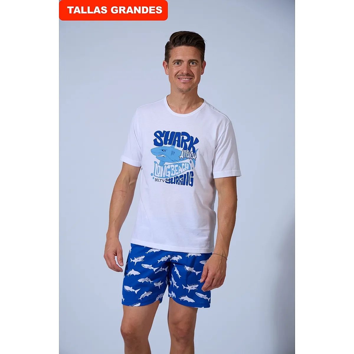 PIJAMA HOMBRE CORTO TIBURONES