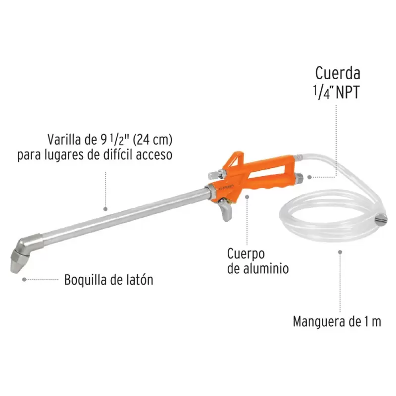 Pistola para limpieza de maquinas 19237 Truper