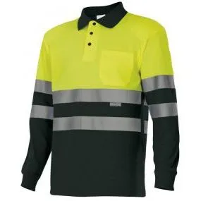 POLO 175 0/20 MANGA LARGA AMARILLO/NEGRO TL