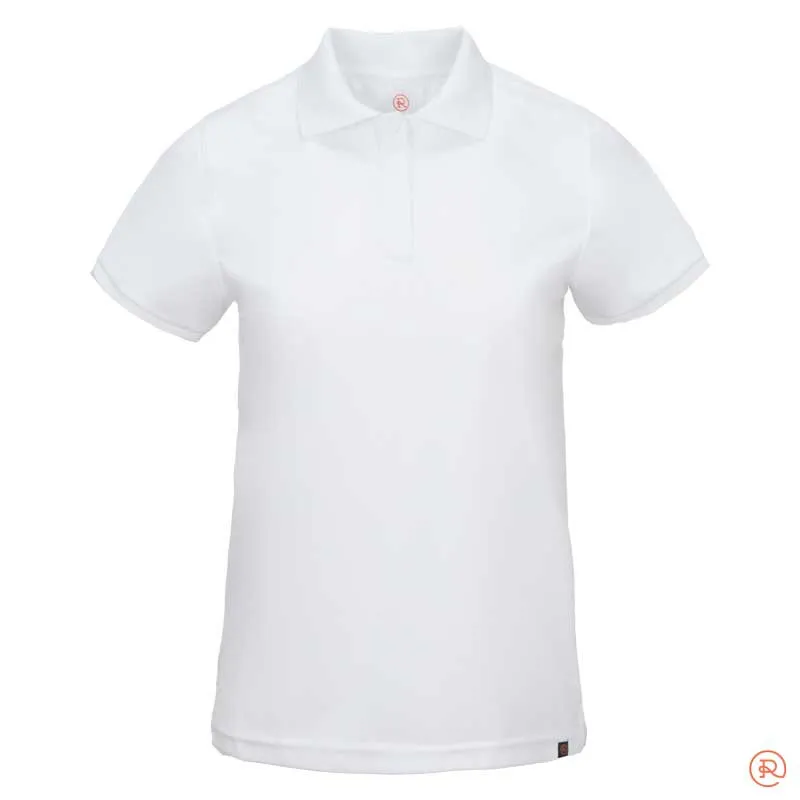 POLO DE MUJER 100% POLIéSTER PIQUé BLANCO LAUREN  ROGER