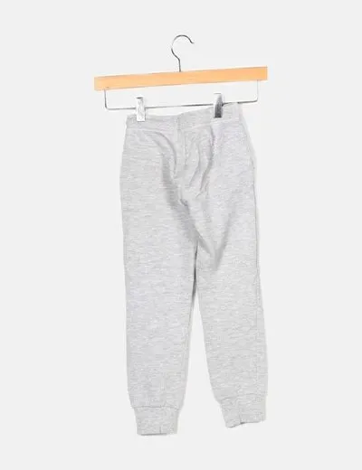 Primark Pantalón baggy gris bolsillos