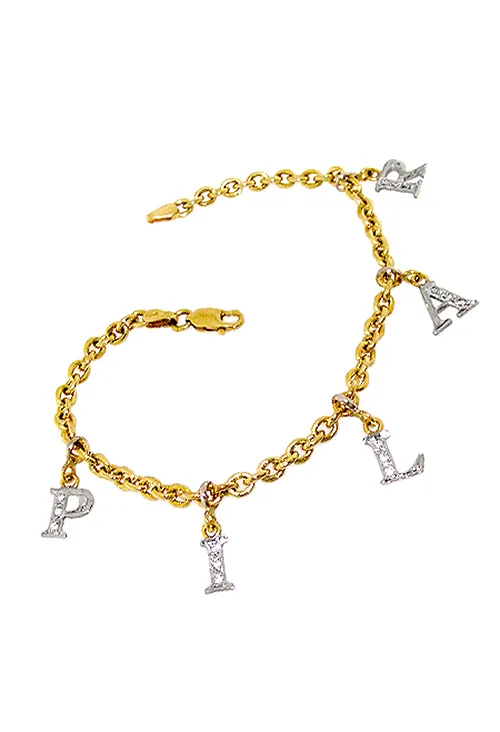 PULSERA ORO BICOLOR NOMBRE PILAR OPORTUNIDAD 101_PP3B5