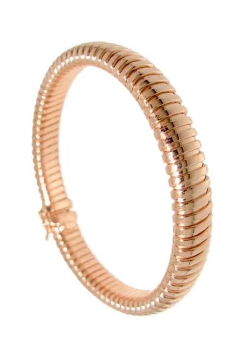 PULSERA PLATA TUBO GAS COLOR ROSA 248_0297R