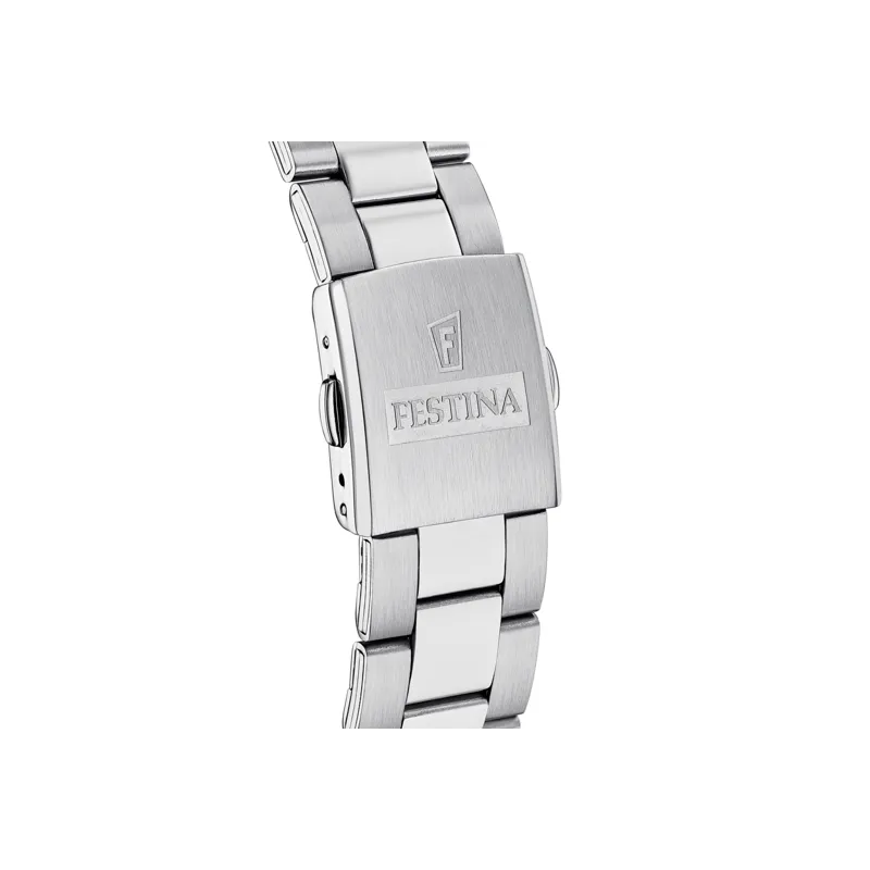 Reloj Festina blanco correa acero hombre F16820/Q
