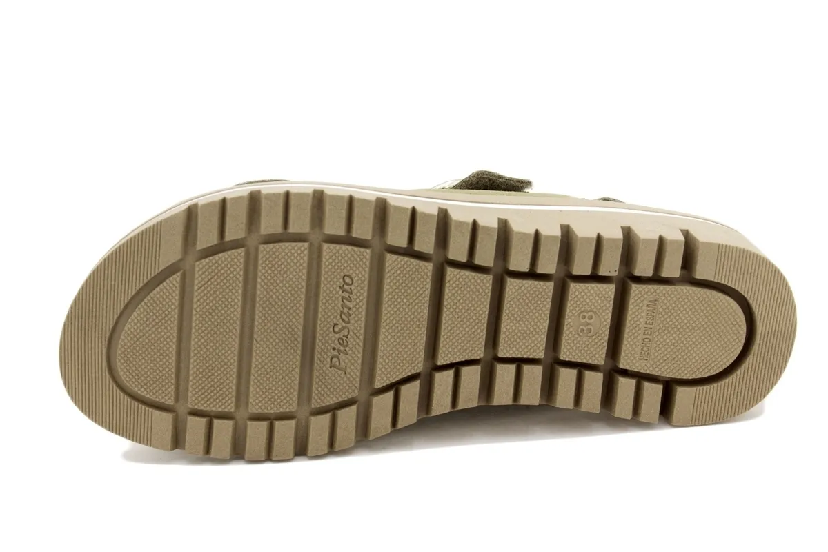Removable Insole Sandal Kaki Suede