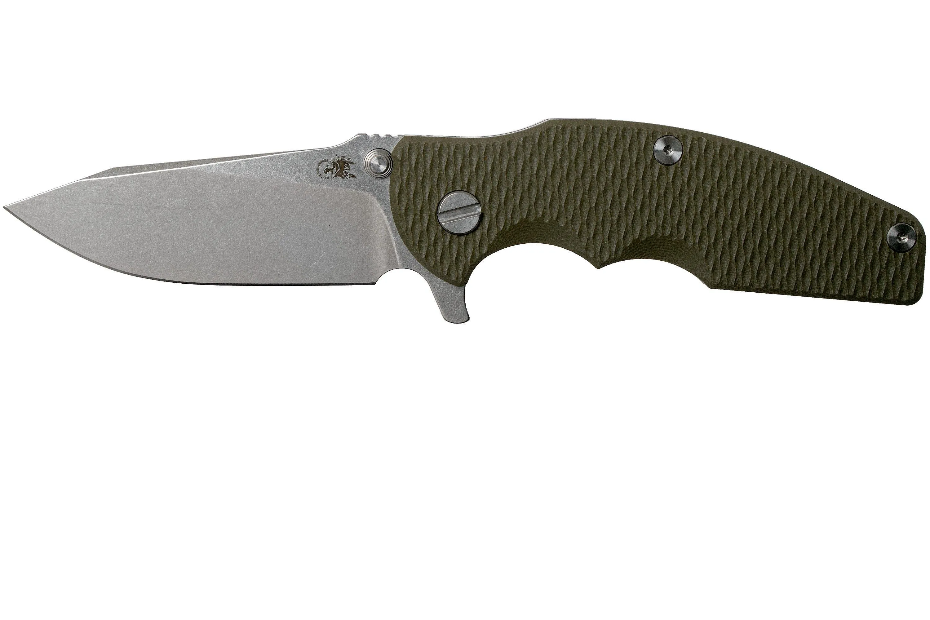 Rick Hinderer Jurassic slicer OD Green G10 CPM 20CV navaja